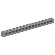 Technic Brick 1 × 16 [15 Pin Holes] Light Bluish Gray