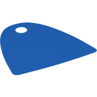 Neckwear Cape, Straight Bottom, One Top Hole [Spongy Stretchable Fabric] Blue