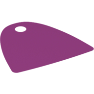 Neckwear Cape, Straight Bottom, One Top Hole [Spongy Stretchable Fabric] Magenta