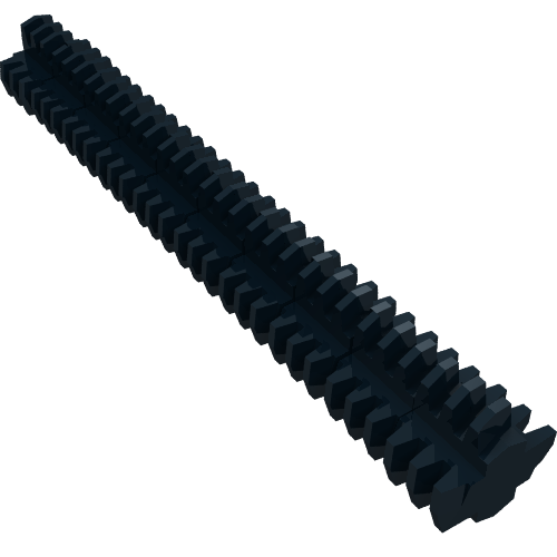Technic Axle 4 Threaded Schwarz