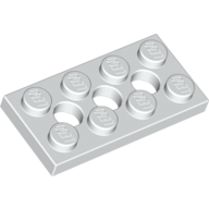 Technic Platte 2 × 4 [3 Löcher] Weiß