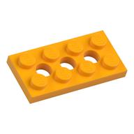 Technic Platte 2 × 4 [3 Löcher] Leuchtendes Hellorange