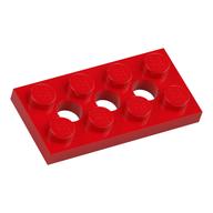Technic Platte 2 × 4 [3 Löcher] Rot