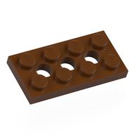 Technic Plate 2 × 4 [3 Holes] Reddish Brown