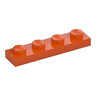 Platte 1 × 4 Rotorange