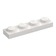 Platte 1 × 4 Weiß