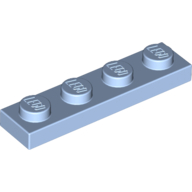 Plate 1 × 4 Bright Light Blue