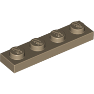 Platte 1 × 4 Dunkelbeige