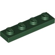 Plate 1 × 4 Dark Green