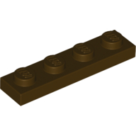 Platte 1 × 4 Dunkelbraun