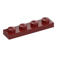 Plate 1 × 4 Dark Red