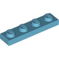 Plate 1 × 4 Medium Azure