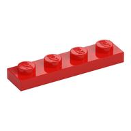 Platte 1 × 4 Rot