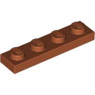 Platte 1 × 4 Dunkelorange
