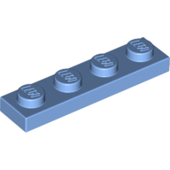 Plate 1 × 4 Medium Blue
