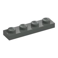 Platte 1 × 4 Dunkelgrau