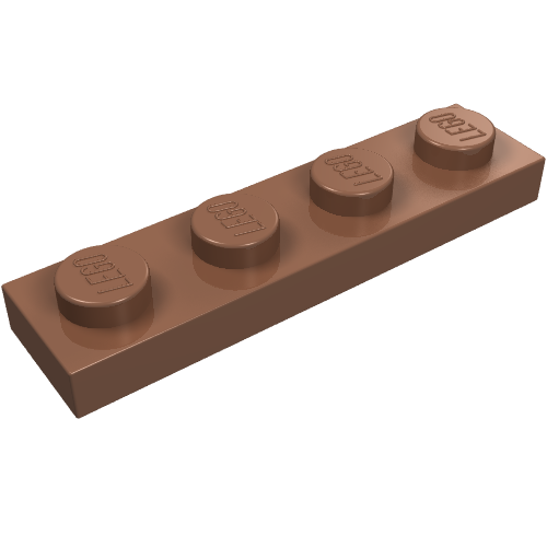 Platte 1 × 4 Hellbraun