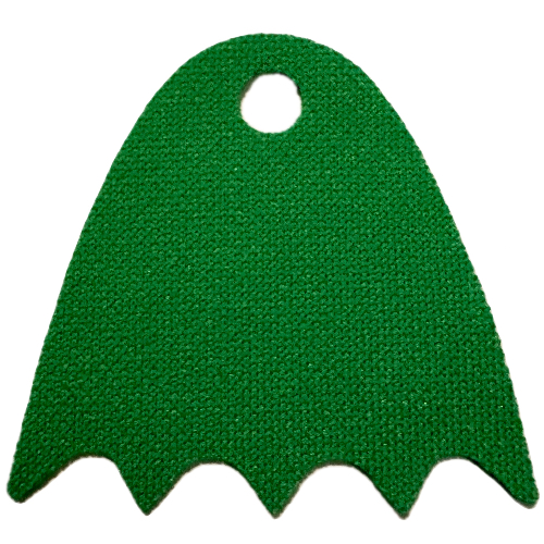 Neckwear Cape, Scalloped 5 Points, One Top Hole [Spongy Stretchable Fabric] Hellgrün