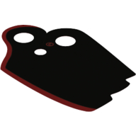 Neckwear Cape, Angled with Dark Red Boarder Print Dark Red