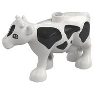 Duplo Animal Cow with Black Spots Print White