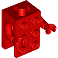 Minifig Torso Brick Suit Rot