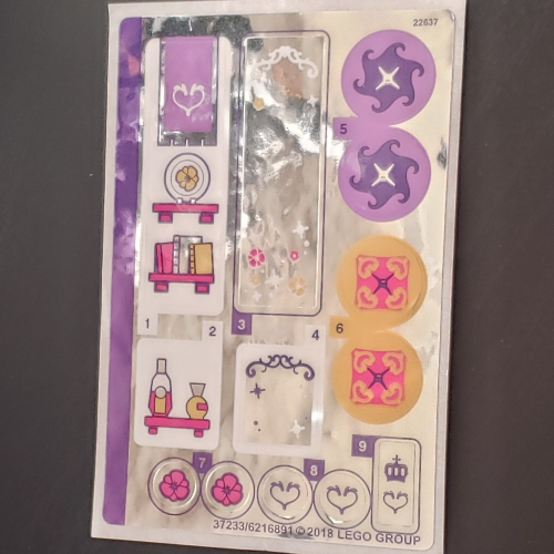 Stickerbogen für Set 40307-1 [Keine Farbe/Beliebige Farbe]