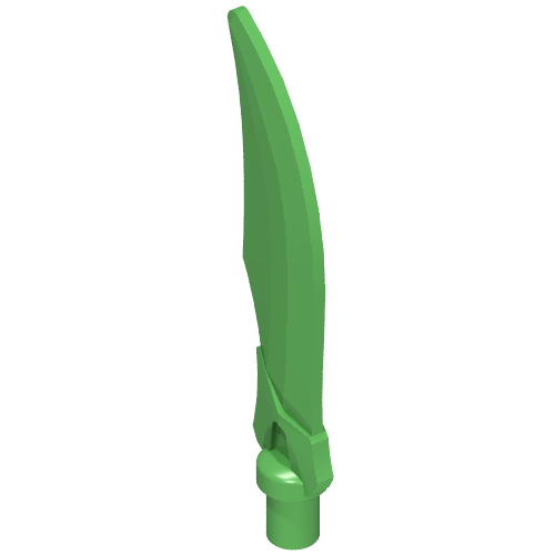 Weapon Sword Curved Blade with Bar Hellgrün