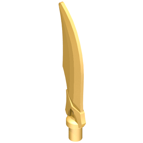 Weapon Sword Curved Blade with Bar Perlgold