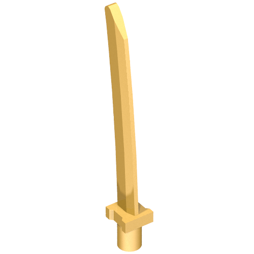 Weapon Sword Blade with Bar, Square Crossguard Perlgold