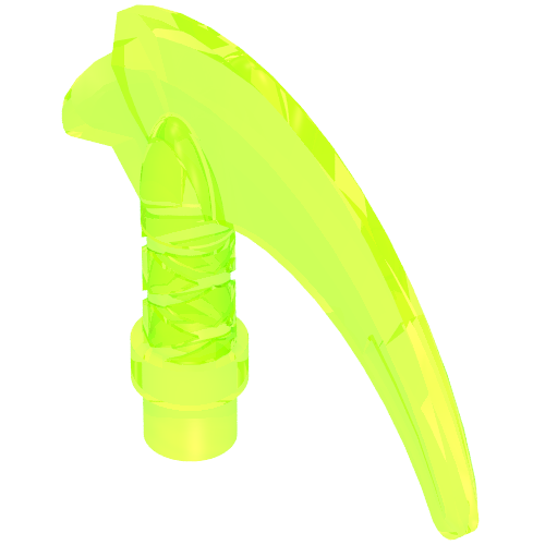 Weapon Scythe / Hook with Bar Transparent-Neongrün