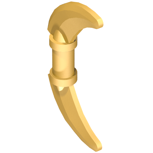 Weapon Scythe / Hook with Double Blades Pearl Gold