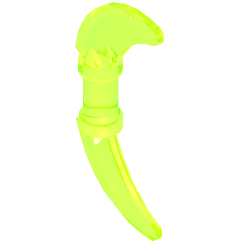 Weapon Scythe / Hook with Double Blades Trans-Neon Green