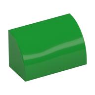 Brick Curved 1 × 2 × 1 No Studs Bright Green