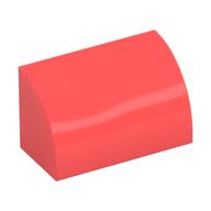 Brick Curved 1 × 2 × 1 No Studs Coral