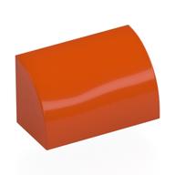 Brick Curved 1 × 2 × 1 No Studs Reddish Orange