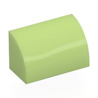 Bogenstein 1 × 2 × 1 Nr. Noppen Gelbgrün