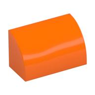 Brick Curved 1 × 2 × 1 No Studs Orange