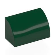 Brick Curved 1 × 2 × 1 No Studs Dark Green
