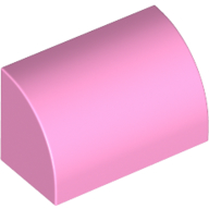 Bogenstein 1 × 2 × 1 Nr. Noppen Leuchtrosa