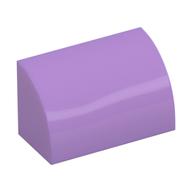 Brick Curved 1 × 2 × 1 No Studs Medium Lavender