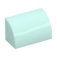 Brick Curved 1 × 2 × 1 No Studs Light Aqua