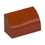 Brick Curved 1 × 2 × 1 No Studs Dark Orange