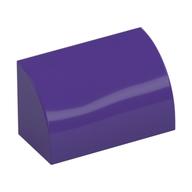 Brick Curved 1 × 2 × 1 No Studs Dark Purple