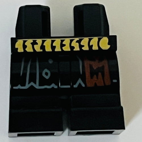 Hips and Black Medium Legs with Yellow Belt, Coat Ends, Dark Orange Trim Print Black