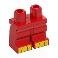 Hips and Red Medium Legs with Yellow Toes print Red