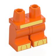 Hips and Orange Medium Legs with Bright Light Yellow Toes/Claws print Orange