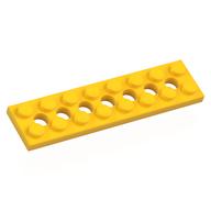 Technic Platte 2 × 8 [7 Löcher] Gelb