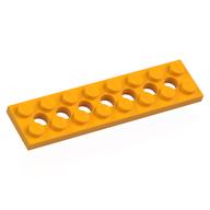 Technic Plate 2 × 8 [7 Holes] Bright Light Orange