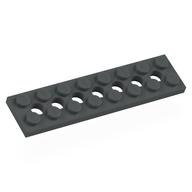 Technic Platte 2 × 8 [7 Löcher] Dunkelblaugrau