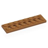 Technic Platte 2 × 8 [7 Löcher] Mittelnougat